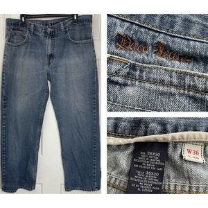 Paco Jean Relax Fit Wide Leg Street Skater Y2K Jeans Men 36X30 Blue Actual 36x28